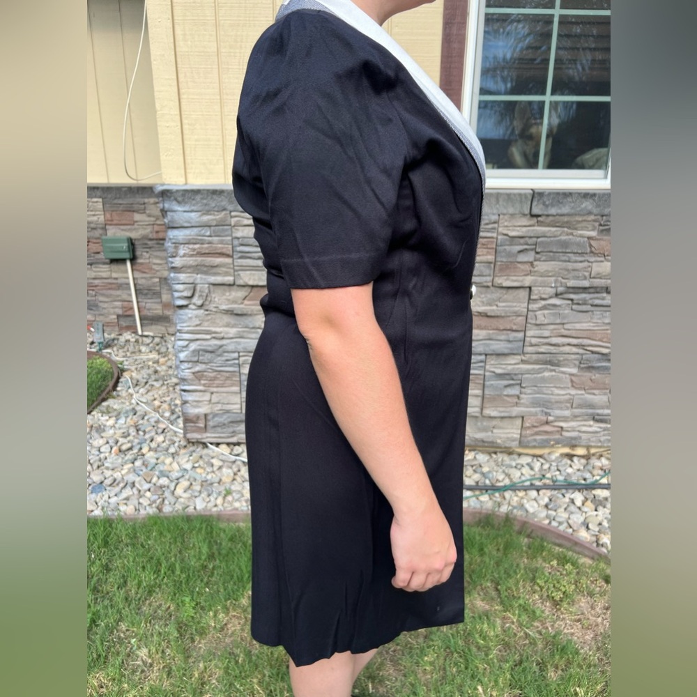 Vintage 80s Short Sleeve Dress (Size 12) - Picture 3 of 6